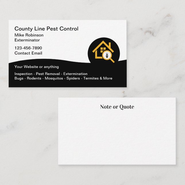 Pest Control New Modern Design Template Business Card (Front/Back)