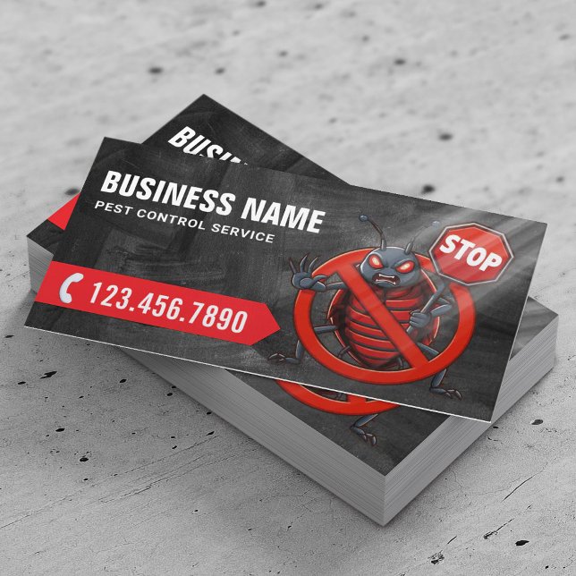 Pest Control Professional Bedbug Exterminator Business Card (Creator Uploaded)