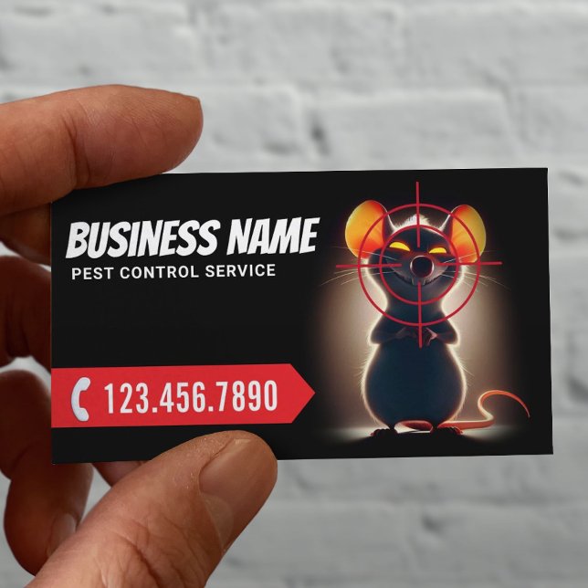 Pest Control Professional Rodent Exterminator Business Card (Creator Uploaded)