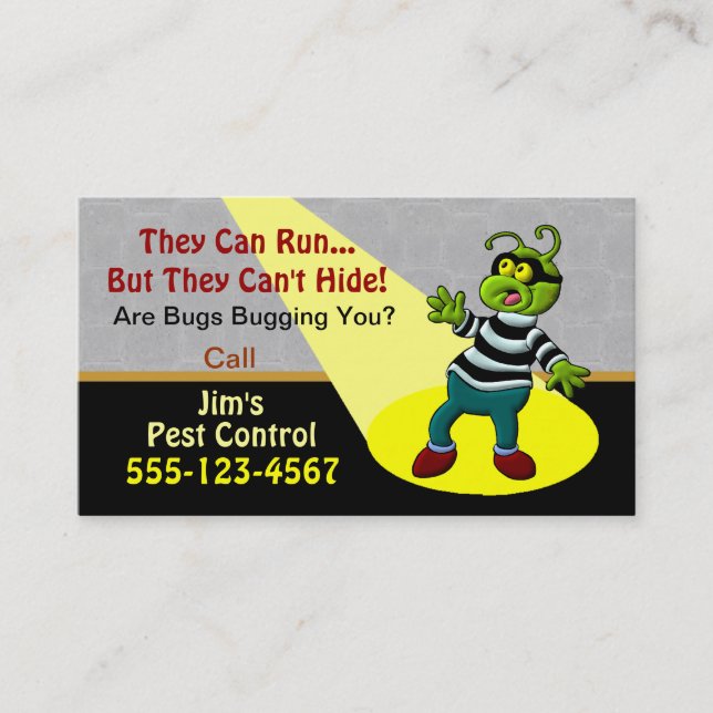 Pest Control Service Business Card (Front)