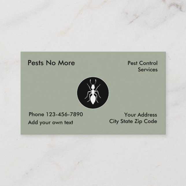 Pest Control Services Business Card (Front)