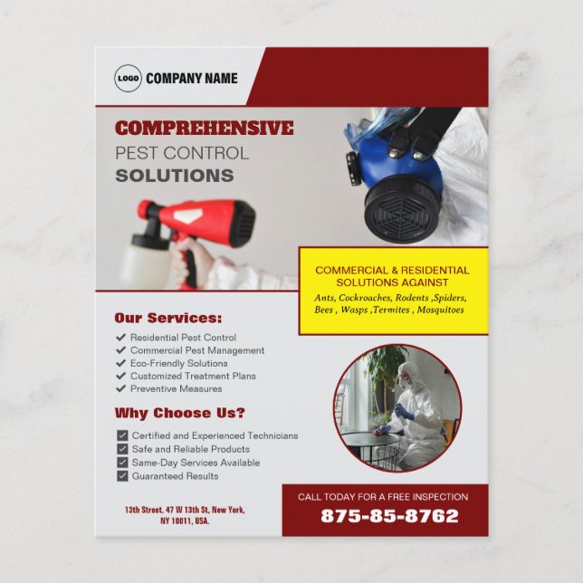 Pest Control services Custom Flyer (Front)