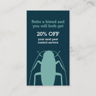 Pest Control Services Customer Referral Card