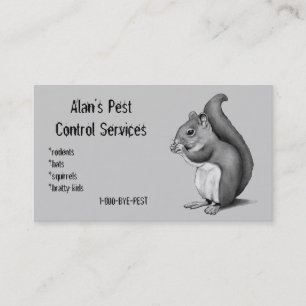 PEST CONTROL: Squirrel IN PENCIL: BUSINESS Business Card