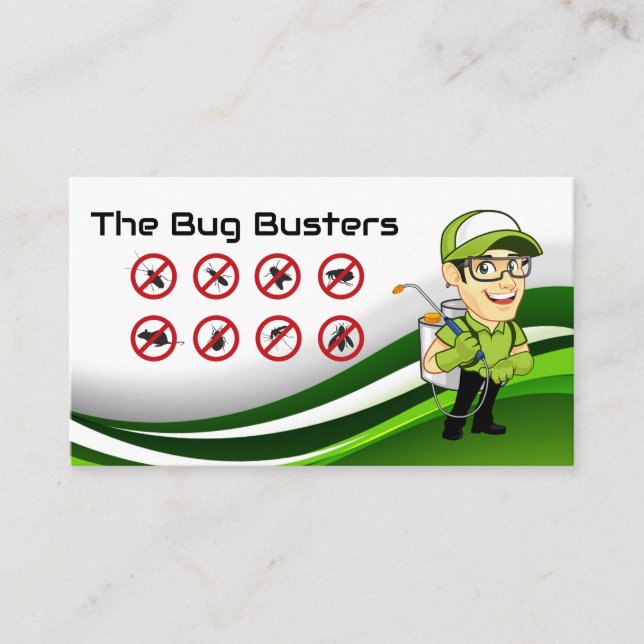 Pest Control Worker Business Card (Front)