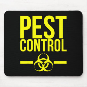 Pest Control Yellow Exterminator Funny Halloween Mouse Pad