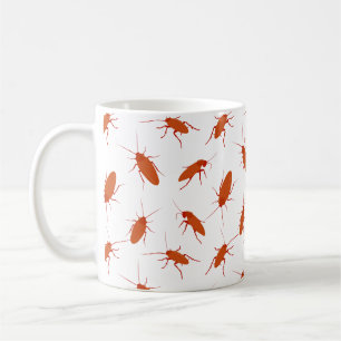 Pest Controller Funny Cockroach Patterned Coffee Mug