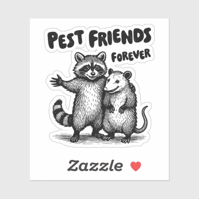 Pest Friends Forever Black Print (Sheet)