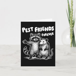 Pest Friends Forever White Print Card