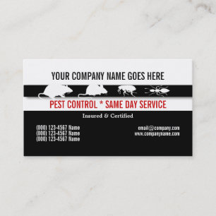 Pest Vermin Control Personalize Business Card