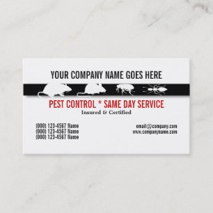 Pest Vermin Control Personalize Business Card