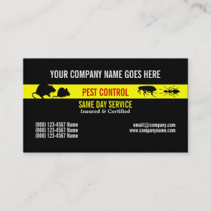 Pest Vermin Control Personalize Business Card