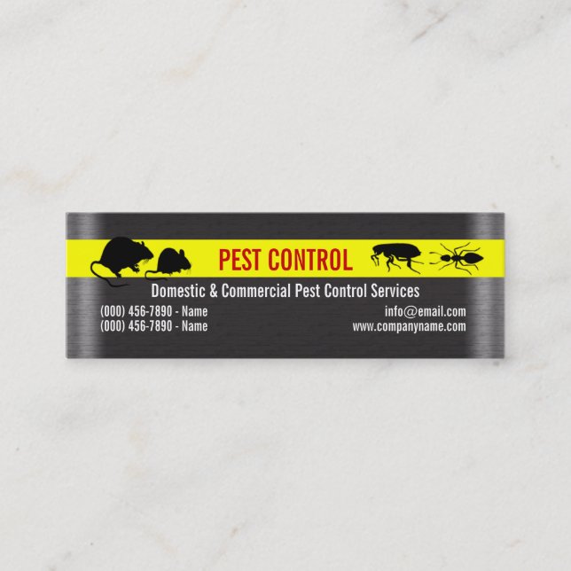 Pest Vermin Control Personalize Mini Business Card (Front)