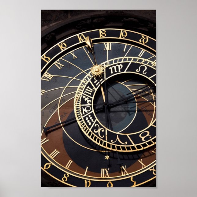 peste horloge astronomique Poster (Devant)