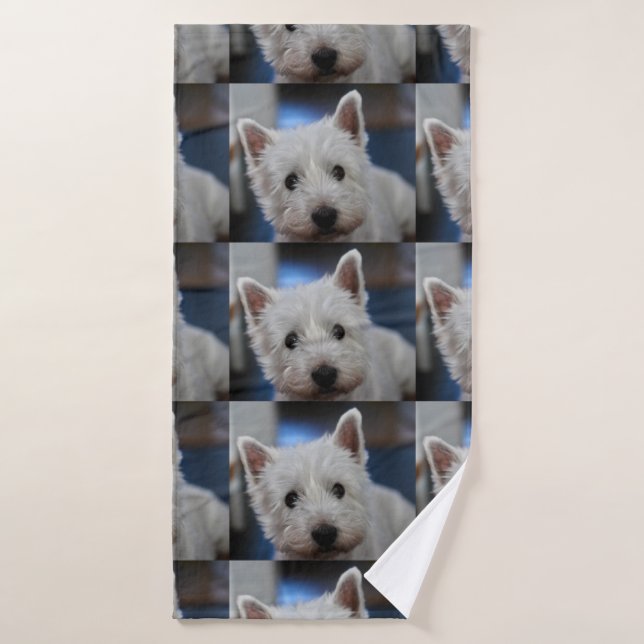 Pestie ultra mite Westie White Terrier (Serviette de bain)