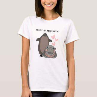 Pesto And Moo Deng Hippo And Penguin Meme T-Shirt