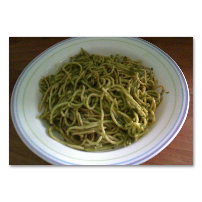 Pesto Basil Pasta Lecture Cartes de poche pour adu (Devant)