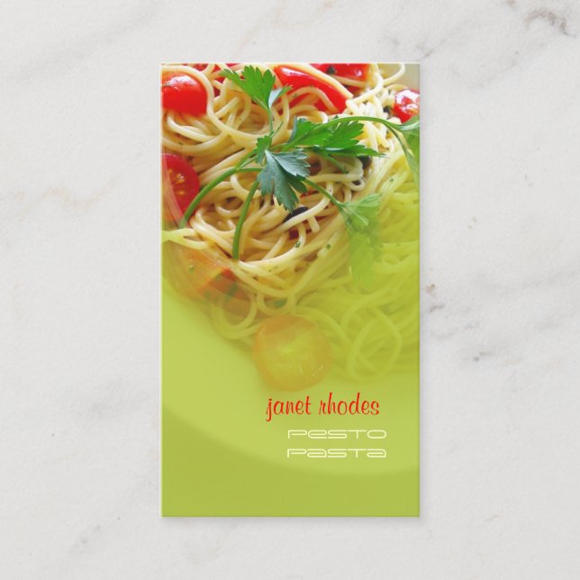 Pesto Pasta + restaurant cartes de visite (Devant)
