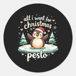 Pesto The Penguin Funny Ba Classic Round Sticker