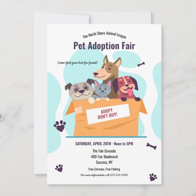 Pet Adoption Fair Invitation (Front)