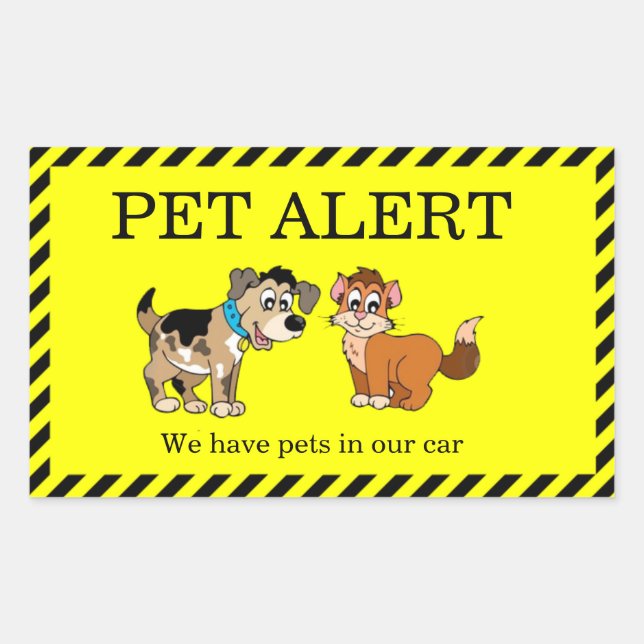 Pet Alert Sticker (Front)