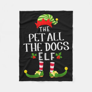 Pet All The Dogs Christmas Elf Matching Pajama X-m Fleece Blanket