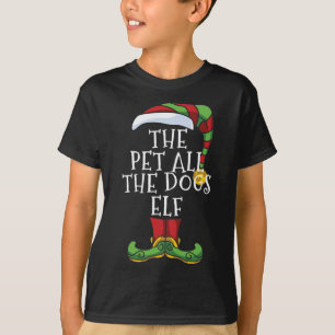 Pet All The Dogs Elf Family Christmas Matching Fun T-Shirt
