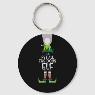 Pet All The Dogs Elf Xmas Christmas For Family  Keychain