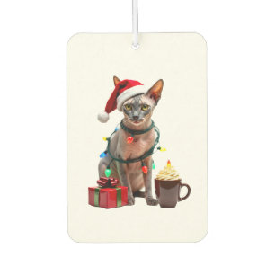 Pet Animal Lovers Cute Sphynx cat Reindeer Antlers Air Freshener
