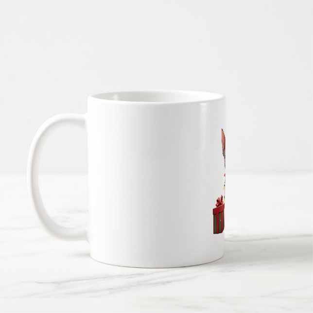 Pet Animal Lovers Cute Sphynx cat Reindeer Antlers Coffee Mug (Left)