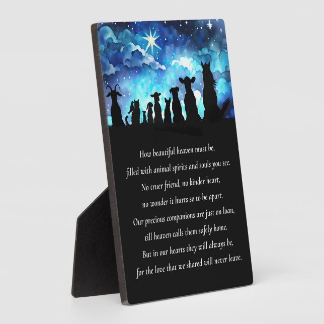 Pet Animal Memorial with Spirtual Poem Plaque (Side)