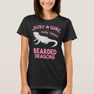 Pet Animal  Women Just A Girl Who Loves Bearded Dr T-Shirt