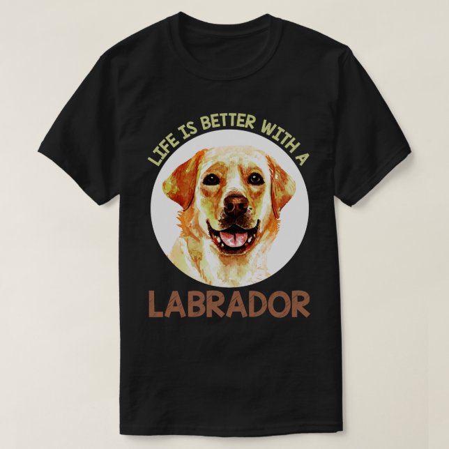 Pet Animals Dog Lover Gift Labrador T-Shirt (Design Front)