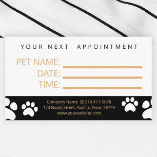 Pet Appointment Card