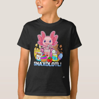 Pet Axolotl - Snaxolotl - Cute Snacks, Funny Kawai T-Shirt