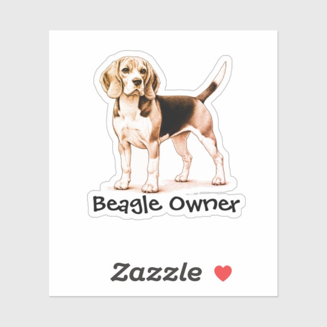  Pet Beagle Brown Personalize (Sheet)