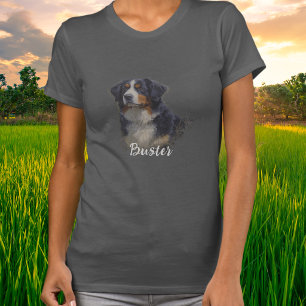 Pet Bernese Mountain Dog Grey Personalize T-Shirt