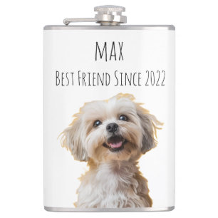 Pet Best Friend Custom Photo Since Year Hip Flask