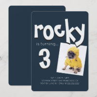 Pet Birthday Modern Cool Typography