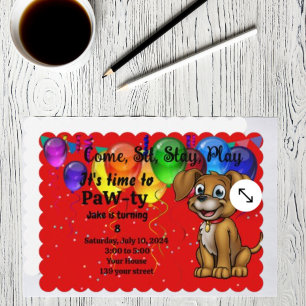 Pet Birthday Party Invitation