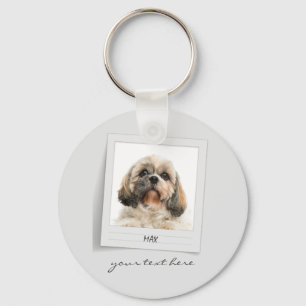 Pet Birthday Photo Frame Matching Personalized Keychain