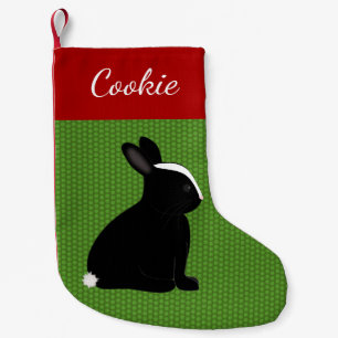 Pet Black Rabbit Personalized Christmas Small Christmas Stocking