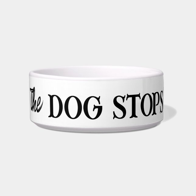 Pet bow. All wording can be changed. Bowl (Front)