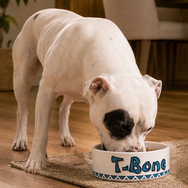 PET BOWL 25 OZ. "T-BONE" - PERSONALIZED CERAMIC  (Creator Uploaded)