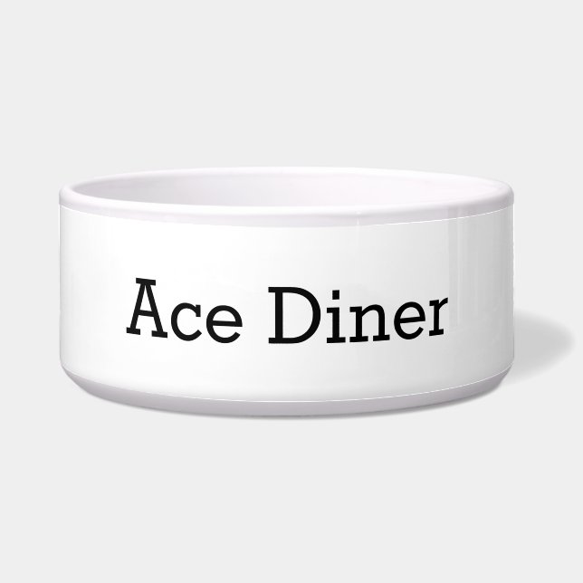 Pet Bowl ceramic ace diner design   (Front)