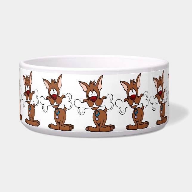 Pet Bowl/Dog with Bone (Front)