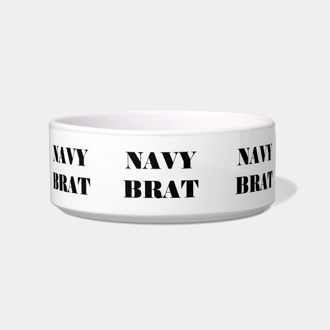 Pet Bowl Navy Brat (Front)