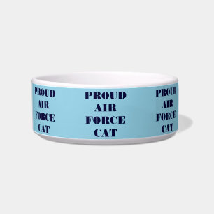 Pet Bowl Proud Air Force Cat