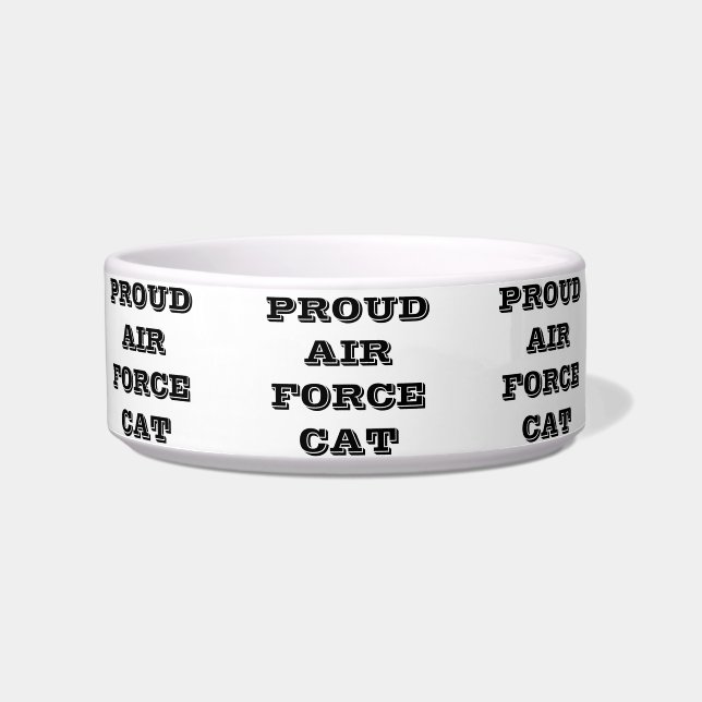 Pet Bowl Proud Air Force Cat (Front)