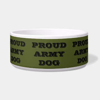 Pet Bowl Proud Army Dog